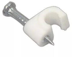 well Cleme clips fixare cablu rotund plastic cu cui 4mm alb 100buc Well (CLPR-4WE-WL)
