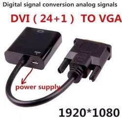  Cablu adaptor Full HD 1080p 60Hz ACTIV DVI-D 24+1 tata - mama VGA 0.2m +3.5 mm cablu +USB alimentare (ADAPDVID-A-VGA)