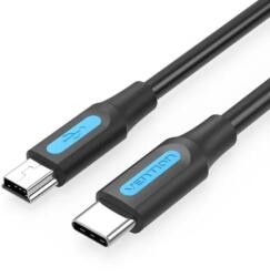 Vention Cablu USB2.0 mini 5pin mufa tata - USB C mufa tata nichelat 2m negru dublu ecranat 2A VENTION COWBH (COWBH) - pretexpert