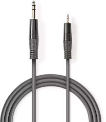 Nedis Cablu Audio Stereo Jack 6.35 mm tata - 3.5 mm tata 3m gri Nedis (COTH23205GY30) - pretexpert