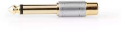 Nedis Adaptor audio MONO JACK 6.35 mm tata - RCA mama gri Nedis (CAGC23935ME) - pretexpert