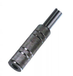  Mufa JACK 3.5 mm mama MONO metal pe fir cu protector cablu (GNI0012M)