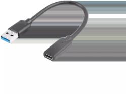  Cablu OTG USB 3.0 A tata - USB 3.1 mama 0.1m negru (028-170)