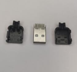  Mufa tata USB TIP A 2.0 pe cablu carcasa slim plastic (EL-1013)