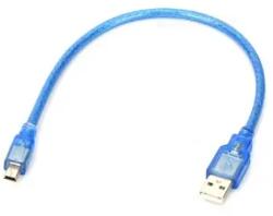  Cablu ecranat USB A la mini USB 30cm albastru USB-A/MINI-USB/30 (USB-A/MINI-USB/30)