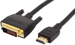  Cablu HDMI Tata - DVI-D 24+1 Tata 1.8m aurit FullHD negru (51580-H)
