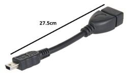  Cablu adaptor OTG miniUSB - USB mama 27.5cm case de marcat tablete telefoane SMART (OTG-MINIUSB-27.50)