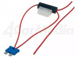 4CarMedia Splitter auto ATO 8A siguranta 0.75mm2 culoare rosu 4CarMedia (ROZ.01) - pretexpert