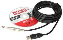  Cablu JACK 6.3mm MONO la USB 5m +placa de sunet (JACK2USB)