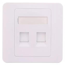 Well Capac priza RJ45 fara Keystone 2 porturi alb Well (LANWP-2P-WL) - pretexpert