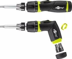 Goobay Set surubelnita cu clichet 12biti CrV 4x Phillips PH0 PH1 PH2 PH3 Capete plane 4x 3mm 4mm 5mm 6mm 4x Torx T10 T15 T20 T25 Goobay (74000) - pretexpert Surubelnita