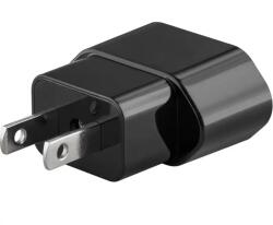  Adaptor calatorie CEE 7/16 Schuko mama la priza SUA /Japonia 2pin 2500W 10A negru (028-270)