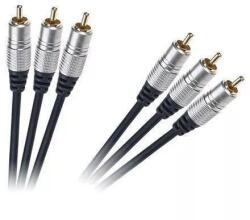  Cablu 3x RCA - 3x RCA 1.5m GOLD Profesional (KPO3843-1.5)