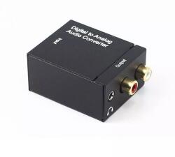  Convertor TOSLINK OPTIC +RCA DIGITAL la RCA ANALOG AUDIO 2x RCA +Jack 3.5 mm (TOS-DIG-RCA-3.5)
