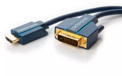clicktronic Cablu Profesional 7.5m HDMI - DVI 24+1 Ultra HD 4K 60Hz cupru AWG28 aurit Clicktronic (70344) - pretexpert