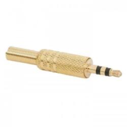  Mufa 3.5 mm stereo tata metal aurit cu protector cablu (WTY0014)