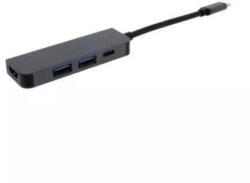 Well Adaptor USB Type C - HDMI 4K 3x USB 3.0 USB Type C PD 60W Well (ADAPT-USBC-HDMI/USB3.0X3/PD-WL) - pretexpert