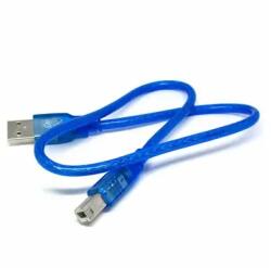  Cablu ecranat USB A la USB B 30cm albastru (USB-A/USB-B/30)