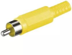 Goobay Mufa RCA tata cu protectie cablu din plastic galben Goobay (11602)