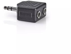 Nedis Splitter Jack audio 3.5 mm tata - 2x 3.5 mm mama negru Nedis (CAGB22945BK) - pretexpert
