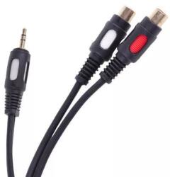 Cabletech Cablu adaptor Jack tata 3.5 mm la 2x RCA mama 25cm dublu ecranat Cabletech (KPO3872) - pretexpert