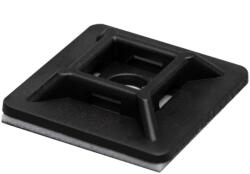 Somogyi Elektronic Set suporti coliere cablu 50buc 28x28mm negru utilizare in exterior/interior autoadeziv HOME (CTT 28BK)