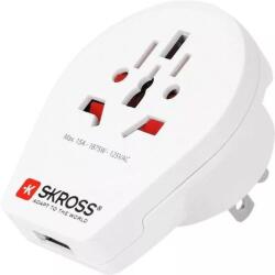 SKROSS Adaptor priza Universal World - USA cu USB Skross 1.500262 (1.500262)