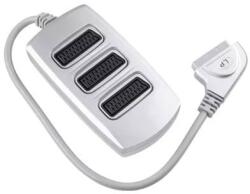  Cablu adaptor Scart Box cu 3 cai Scart 21 pini mama (ZLA0423)