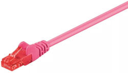 Goobay Cablu UTP Cat6 mufat 1m patch cord magenta Goobay (95261) - pretexpert