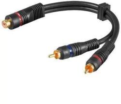 Goobay Cablu adaptor RCA mama la 2x RCA tata OFC dublu ecranat 0.2m Goobay (50375) - pretexpert