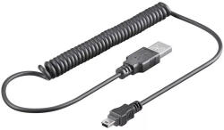 Goobay Cablu de date USB A tata- mini USB B tata spiralat 1m Goobay (48968) - pretexpert