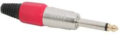  Mufa Jack 6.3 mm mono tata ranforsat inel rosu (05127PI)