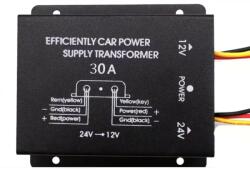  Convertor auto IN 24V intrare la OUT 12V /30A iesire (559) (24V/12V/30A)
