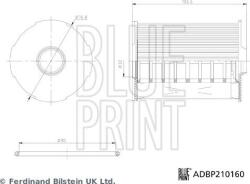 Blue Print Filtru ulei Blue Print ADBP210160 - compatibil Fiat - Blue Print (BLUEPRINTADBP210160)