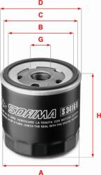 Sofima Filtru ulei Sofima S 3416 R - compatibil Rover, Ford, Skoda - Sofima-S 3416 R (SOFIMAS3416R)