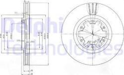 Delphi Frana disc Disc frana Delphi BG3972 - compatibil Mazda, Nissan, Infiniti (DELPHIBG3972)