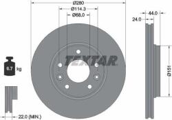 Textar Frana disc Disc frana Textar 92346803 (TEXTAR92346803)