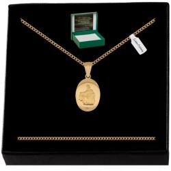 Golden Celebrity Arany Nyaklánc Medál 925 Dedikált Ajándék Áldozásra 50CM