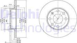 Delphi BG2148 - DISC FRANA - compatibil Chevrolet. Opel - Delphi-BG2148 (DELPHIBG2148)