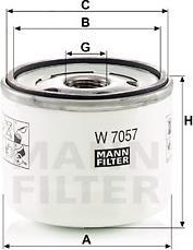 Mann-Filter Filtru ulei Mann-Filter W 7057 (MANNFILTERW7057)