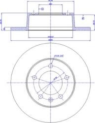 Ferodo Frana disc Disc frana Ferodo DDF1272 - compatibil Nissan, Renault, Opel, Vauxhall (FERODODDF1272)