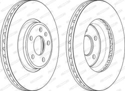 Ferodo Frana disc Disc frana Ferodo DDF2596C-1 - compatibil Audi (FERODODDF2596C1)