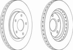 Ferodo Frana disc Disc frana Ferodo DDF1624C - compatibil Peugeot, Mitsubishi, Dodge, Citroën (FERODODDF1624C)