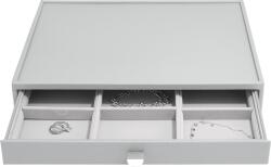 Stackers Casetă pentru bijuterii Stackers Pebble cu 9 compartimente supersize gri pietros cu sertar (75907)
