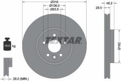 Textar Frana disc Disc frana Textar 92300605 (TEXTAR92300605)