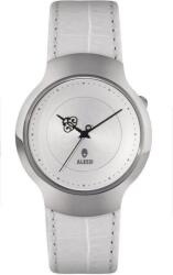 Alessi Ceas de mână de damă Dressed argintiu cu curea de piele albă (AL27021) Ceas