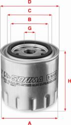 Sofima Filtru ulei Sofima S 1610 R - compatibil Fiat, Piaggio - Sofima-S 1610 R (SOFIMAS1610R)