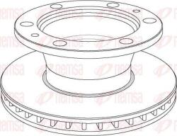 Ferodo Frana disc Disc frana Ferodo FCR105A - compatibil Iveco (FERODOFCR105A)