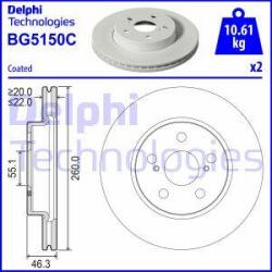 Delphi Frana disc Disc frana Delphi BG5150C - compatibil Toyota (DELPHIBG5150C)