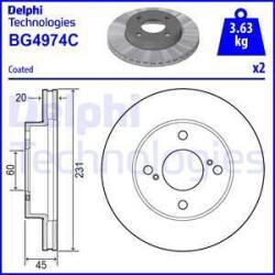 Delphi Frana disc Disc frana Delphi BG4974C (DELPHIBG4974C)